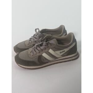 Gola Daytona Retro Sneakers Taupe Cream Suede Mesh UK Heritage 7.5